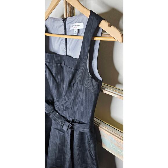 NWOT Isaac Mizrahi Black Belted Fit & Flare Party Dress size 4 - Picture 8 of 9